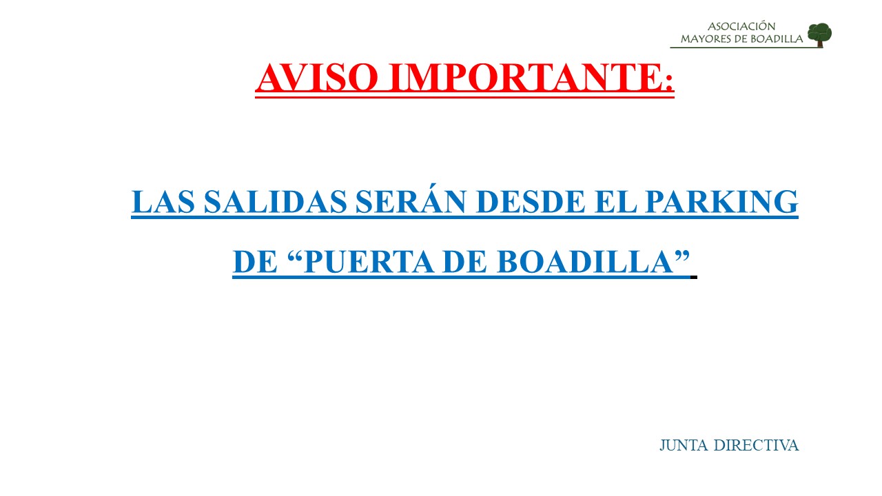AVISO IMPORTANTE
